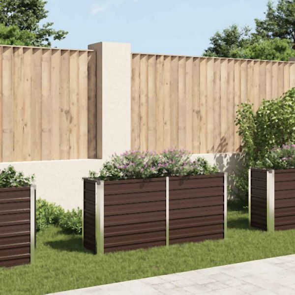 vidaXL Garten-Hochbeet Braun 160 x 40 x 77 cm Verzinkter Stahl, 45717
