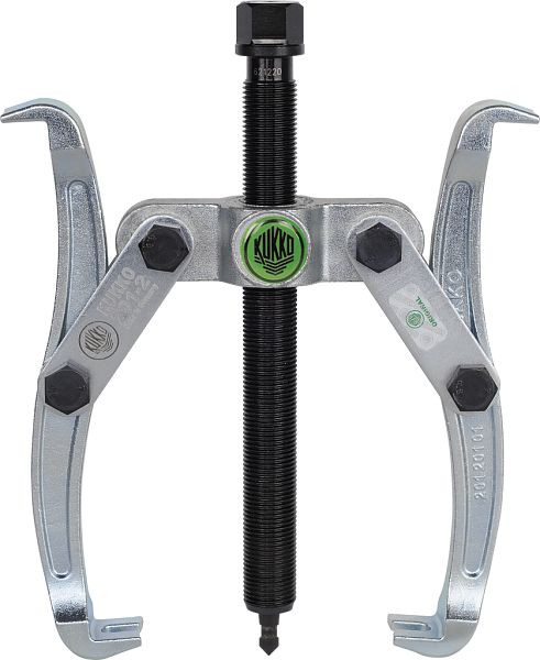 KUKKO 2-armiger Universal Abzieher mit umkehrbaren Abzughaken, Spannweite außen: 220 mm, 201-2