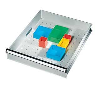 Manuflex Schubfach-Behälter Grün für Gehäuse-Schubfächer mit Blendenhöhe 100-300 mm, BxTxH = 108 x 162 x 45 mm, VE: 10 Stück, ZB3056