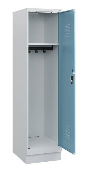 C+P Spind Evolo PLUS, Sockel, 1 Abteil, 1630x400x500mm, 7035/0010, Zylinderschloss, 0490205-12 S10035