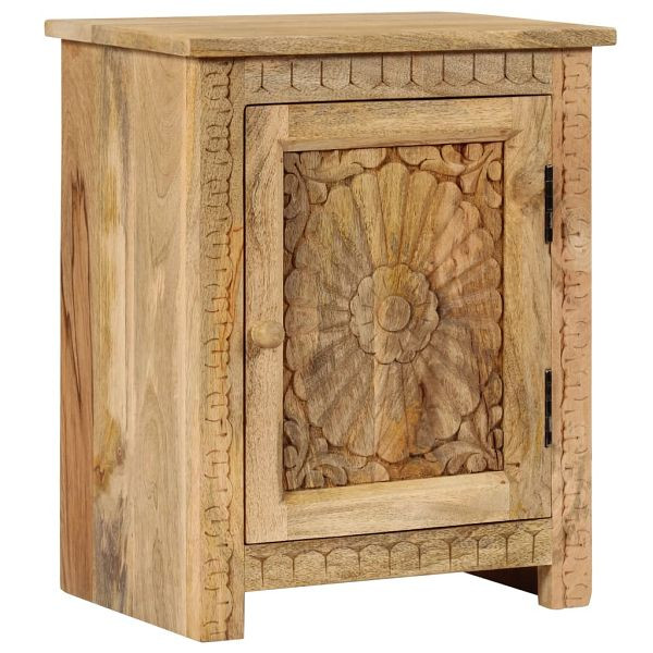 vidaXL Nachttisch Massivholz Mango 40x30x50 cm, natürliches Finish, 246151
