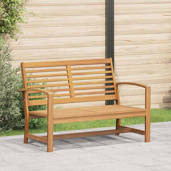 vidaXL Gartenbank Natur 110 x 64 x 76,5 cm Teak-Massivholz, 42006401