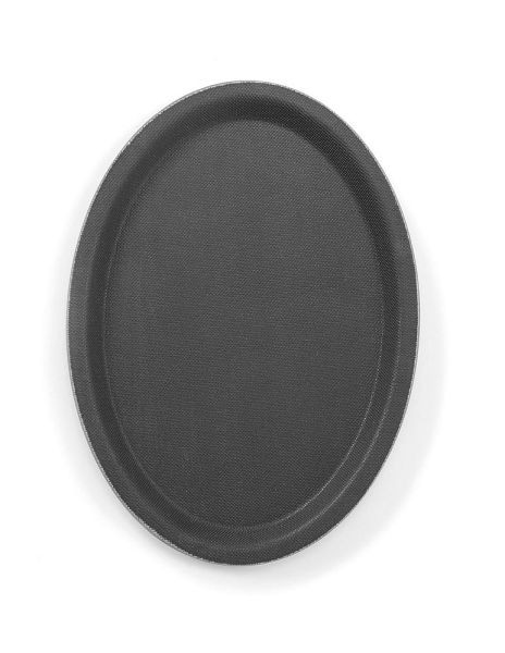 Hendi Serviertablett, oval, 160 mm, schwarz, professionell, 508718