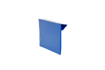 KROG Kennzeichnungstaschen für Aufsatzrahmen, A6 quer mit 25 mm Falz, blau, Öffnung: Schmalseite, 5901024
