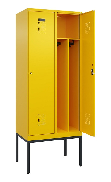 C+P Spind Evolo PLUS, Gestell, 2 Abteile, 2120x800x500mm, 1023/1023, Verschluss Zylinderschloss, 0490307-22F S10049