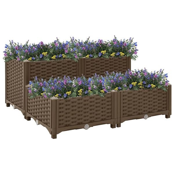 vidaXL Hochbeet 80x80x38 cm Polypropylen, Material: PP (Polypropylen), 316523
