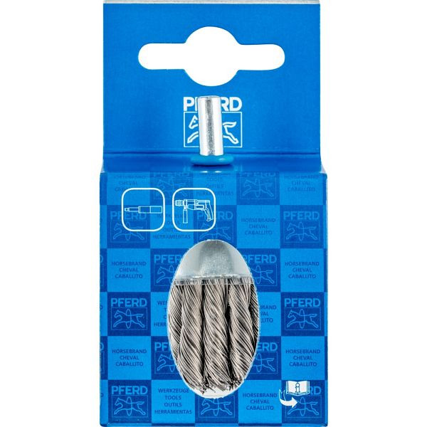 Pferd Pinselbürste mit Schaft, gezopft POS PBG 3028/6 INOX 0,35, VE: 10 Stück, 43706006