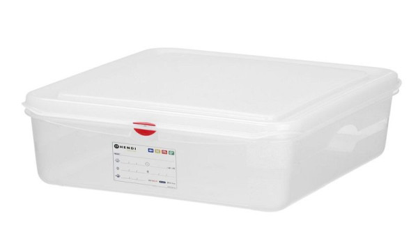 Hendi GN 1/1 Behälter, Polypropylen, GN 1/1, 8L, Transparent, 530x325x(H)65mm, 873335