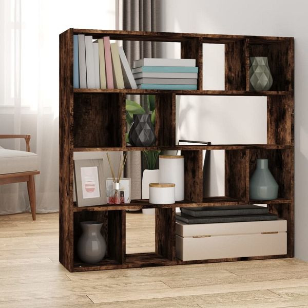vidaXL Bücherregal/Raumteiler Räuchereiche 105x24x102 cm, 823250