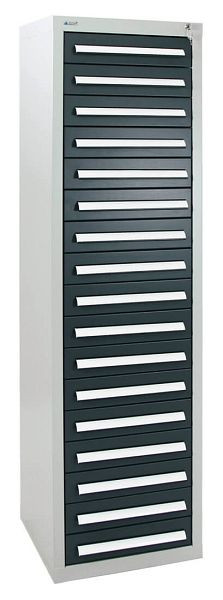 stumpf Schubladenschrank Serie T-100/35-5, RAL 7035/7016, 17 Schubladen (17 x100mm), 8155171