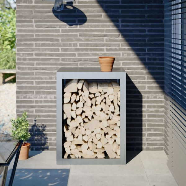 vidaXL Brennholzregal 60x40x80 cm Verzinkter Stahl, 851001
