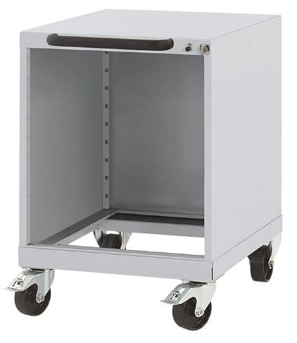 Manuflex Leergehäuse BASETEC mobil, Nutzhöhe 900 mm, in Alusilber ähnlich RAL 9006, SP0018.9006