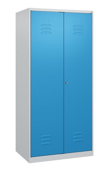 C+P Umkleidespind Classic PLUS, Doppel-Spind, 2 Abteile, 1700x800x500mm, 7035/5012, Zylinderschloss, 0800027-22P S10017