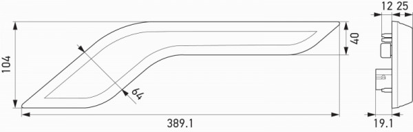 HELLA Zierblende, Schlussleuchte, Shapeline Style, Horizontalverschraubung, vorne rechts/hinten rechts, 2XX 013 349-021