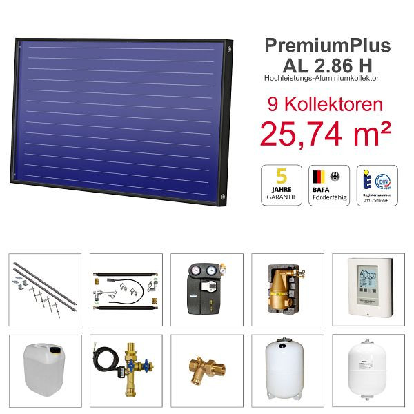 Solarbayer PlusAL Solarpaket H9 Stock, Gesamtfläche Brutto: 25,74 m² horizontal, 410809210