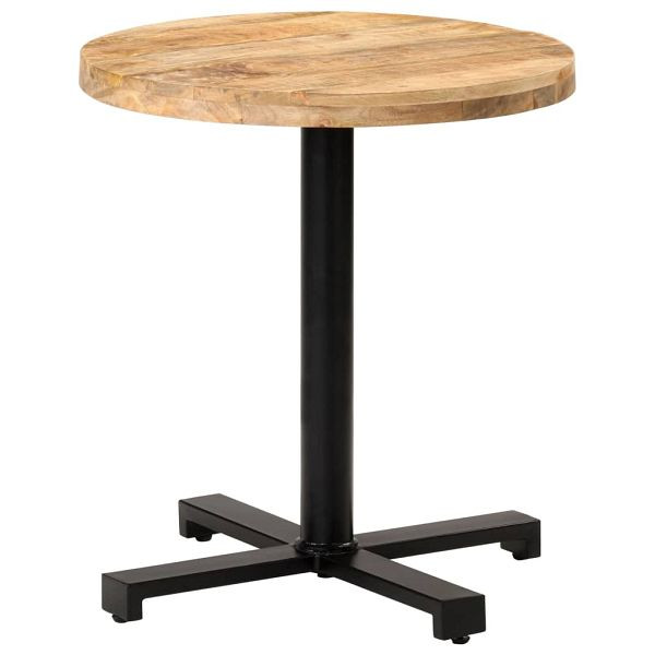 vidaXL Bistrotisch Rund Ø70x75 cm Raues Mangoholz, 320267