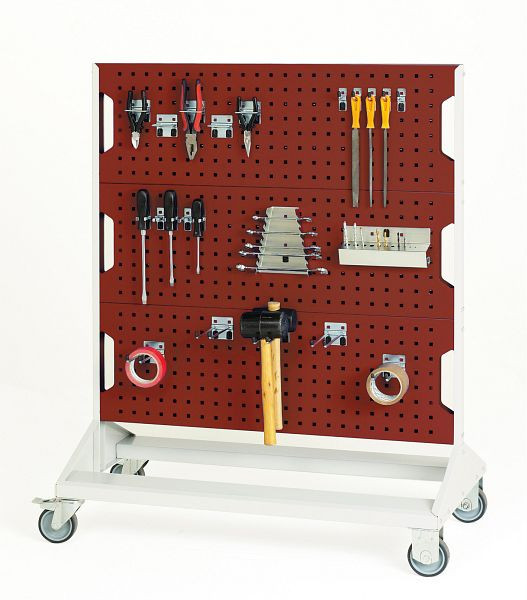 bott perfo Rack mobil mit 6 Lochplatten BxTxH: 1000 x 550 x 1250 mm, RAL 3004, 16917160.24V