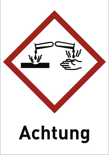 Moedel Korrosiv (GHS 05) Achtung, Folie, 148x210 mm, 56385