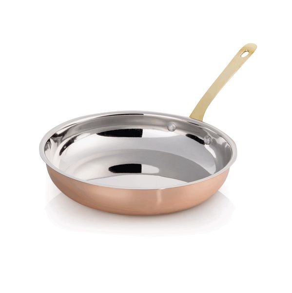 WAS Copper Look 20 Flambierpfanne, Durchmesser 22 cm, Kupfer/Chromnickelstahl, 2010221