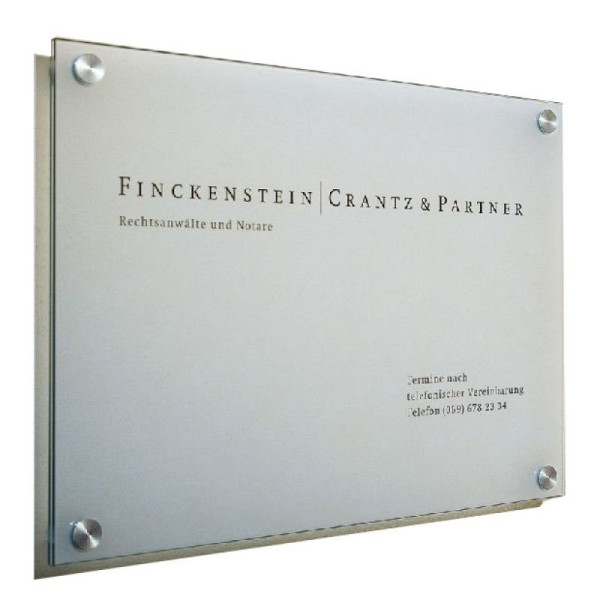 Stein HGS Wandschilder, Wegweiser -Cristallo-, Wandschild /420x200mm, 4 Halter Ø 13mm, cr2926