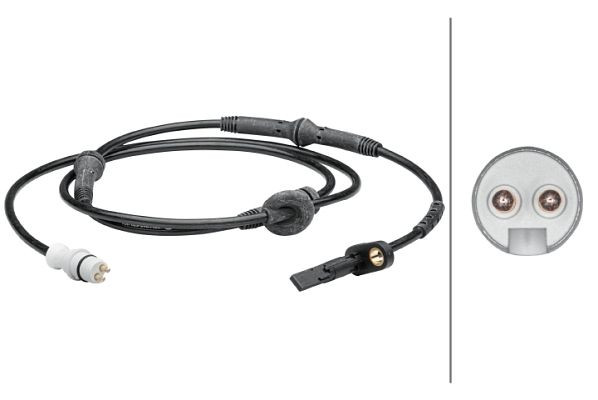 HELLA Sensor, Raddrehzahl, 2-polig, Hinterachse, Gesamtlänge: 1535mm, 6PU 012 679-261