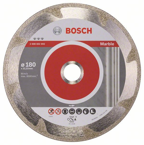 Bosch Diamanttrennscheibe Best for Marble, 180 x 22,23 x 2,2 x 3 mm, 2608602692