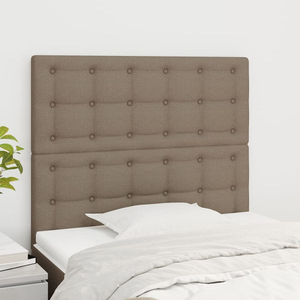 vidaXL Kopfteile 2 Stück Taupe 90x5x78/88 cm Stoff, 3116752