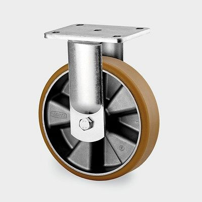 TENTE-ROLLEN Bockrolle, Rad-Ø 160 mm, Tragfähigkeit 800 kg, Bauhöhe 205 mm, A 92 Shore, 9688ITP160P63 Flat