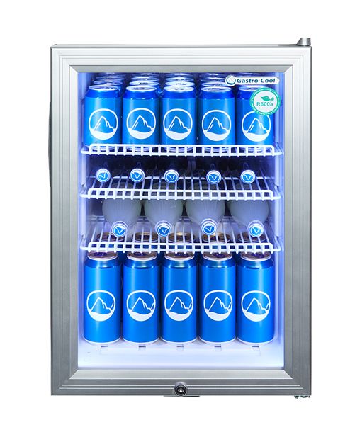 Gastro-Cool - Kühlschrank für Kiosk - zwei Glastüren - LED