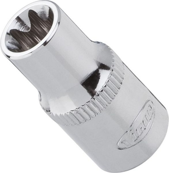 VIGOR TORX Steckschlüsseleinsatz, Vierkant hohl 6,3 mm (1/4 Zoll), Außen TORX Profil, E8, V2189