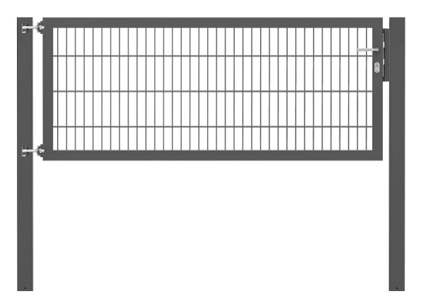 Alberts Einzeltor Flexo Plus Typ 8/6/8, Stahl, feuerverzinkt anthrazit RAL 7016, zum Einbetonieren, 2000 mm x 800 mm, 636197