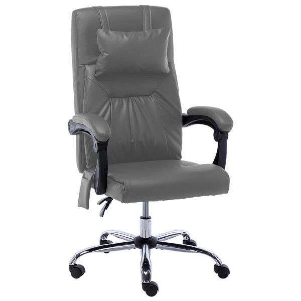 vidaXL Massage-Bürostuhl Anthrazit Kunstleder, Material: Kunstleder (40% Polyester, 35% PU, 15% PVC, 10% Baumwolle), Metall, 20294