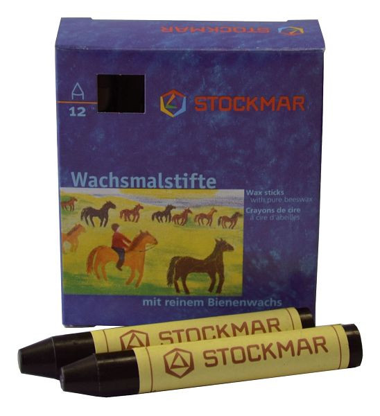 Stockmar Wachsmalstifte - schwarz, VE: 12 Stück, 330-15