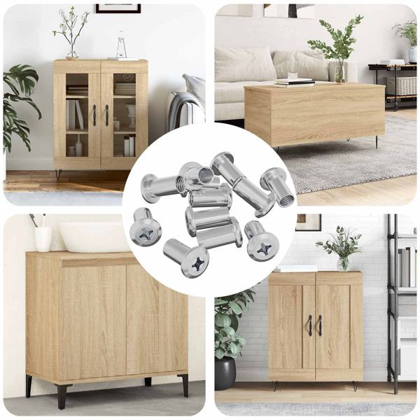 vidaXL Sicherungsmutter 2857-teilig Nickel Stahl, 864558