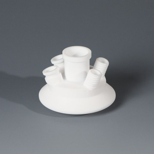 Bohlender Planflansch-Deckel Planflansch DN 100 Seitenhälse NS 3x 29/32, B 210-14