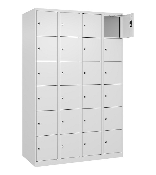 C+P Schließfachschrank Evolo PLUS, 24 Fächer, 1850x1200x500mm, 9016/9016, 049000-406 S10020