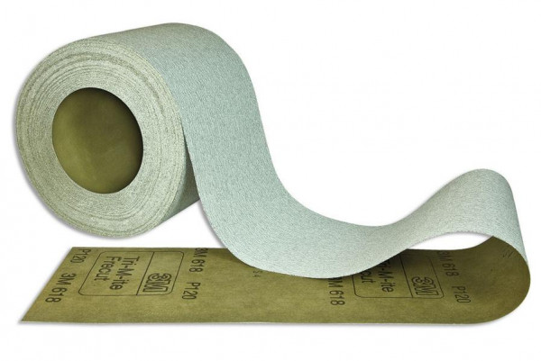 3M Papierschleifrolle 618, 115 mm x 50 m, P120, VE: 2 Rollen, 7000034046