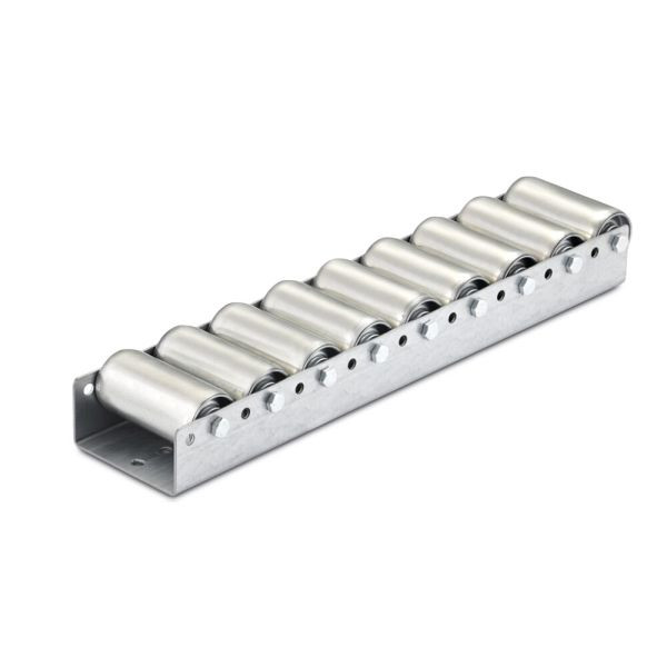 Torwegge Palettenrollschiene-Groß, Gesamtbauhöhe 80 mm, Teilung 100 mm, Rollentyp NR200/60/10 Stahlröllchen, Lagerung Kugellager, 0040324
