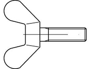 Flügelschrauben DIN 316 Messing M 5 x 25 VE=S (100 Stück)