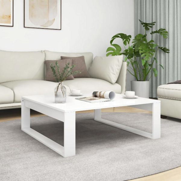 vidaXL Couchtisch Weiß 100x100x35 cm Holzwerkstoff, 808630