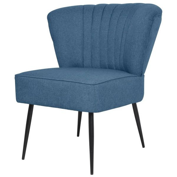 vidaXL Cocktailsessel Blau Stoff, Schaumfüllung, Holzgestell, 244098