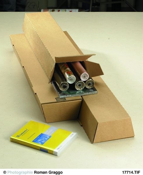 Progress Packaging PP_T05.02 TRAPEZ MAXI Versandverpackung für gerollte Güter mit SK-Verschluß Durchmesser 115mm - länge 430mm, VE: 20 Stück, 000056