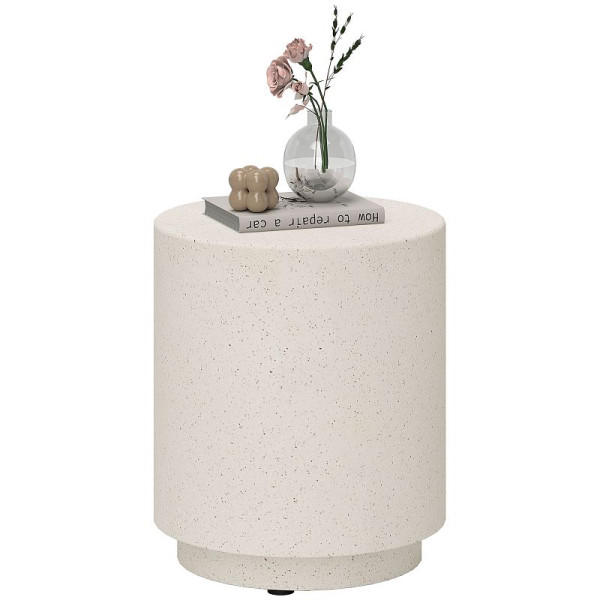 HOMCOM Beistelltisch in Beton-Optik 37 cm x 37 cm x 43 cm Anorganisches Erz-Pulver Grau, 839-521V00CW