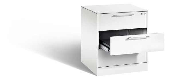 C+P Karteischrank Asisto, H710xB562xT600mm, Farbe: Verkehrsweiß, Bügelgriff, 146274-322 S10165