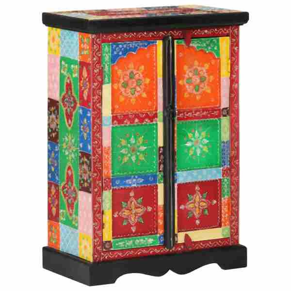 vidaXL Sideboard Handbemalt mit Türen 53x30x75 cm Massivholz Mango, 350681
