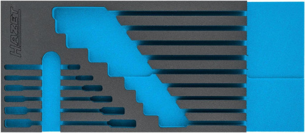 Hazet 2-Komponenten Weichschaum-Einlage, für 163-520/15 Abmessungen / Länge: 392 mm x 172 mm Ordnungssystem Größe: 1/3+ (172 x 392 mm), 163-520L