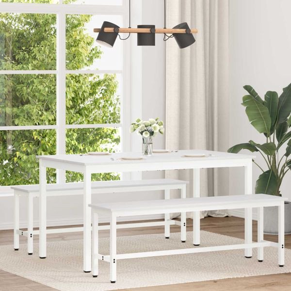vidaXL Esstisch Weiß 140 x 80 x 75 cm Massives Kiefernholz, 892790