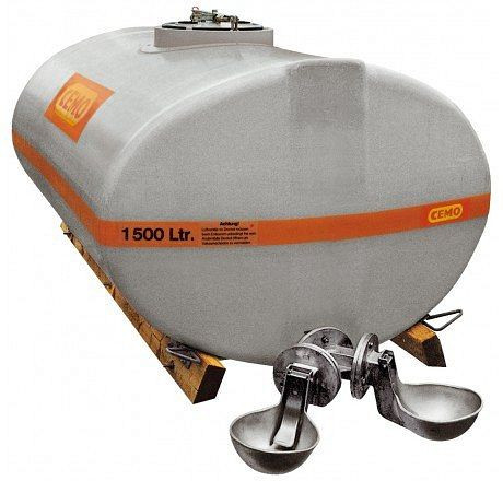 Cemo Fass 10000l grau Dom hinten, Maße: 500 x 188 x 182 cm, 3679, 4052886057100