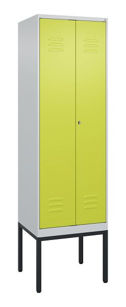 C+P Umkleidespind Classic PLUS SW, Gestell, 2 Abteile, 2120x600x500mm, 7035/0024, Zylinderschloss, 0800327-20 S10025