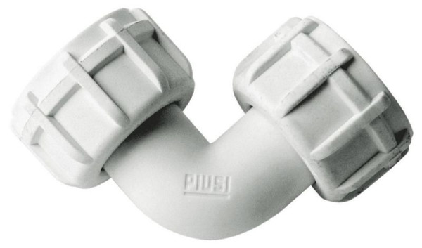 Cemo Winkelstück 90°, Kunststoff, mit Überwurfmuttern für Zähler K24, 8732, 4052886252901